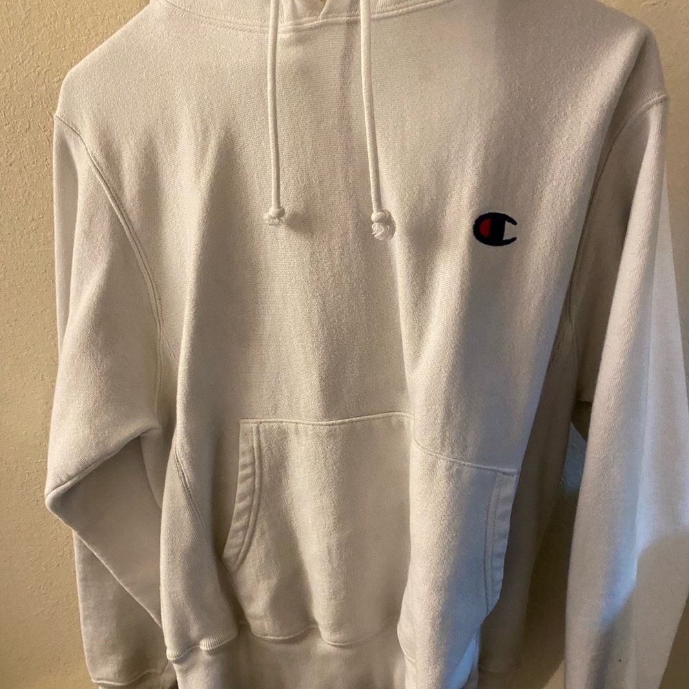Champion white hoodie size small